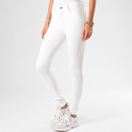 Jean Skinny Blanc H&M - Taille W28/L32, Neuf Avec Petits Défauts, Coupe Slim