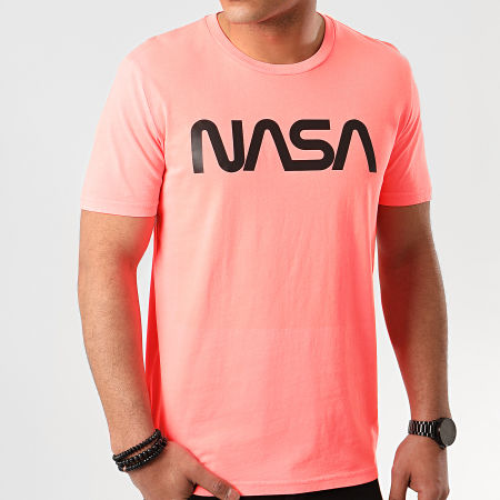 NASA - Tee Shirt Worm Logo Rose Fluo