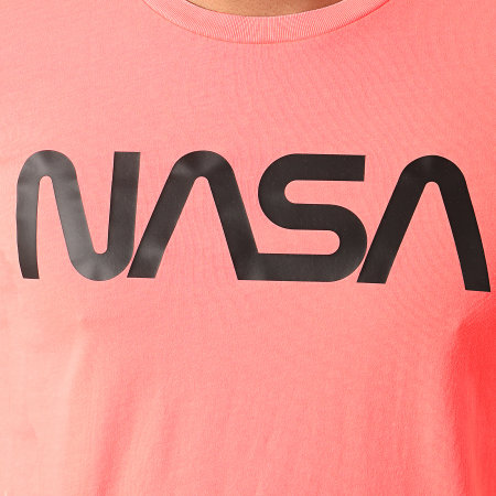 NASA - Tee Shirt Worm Logo Rose Fluo