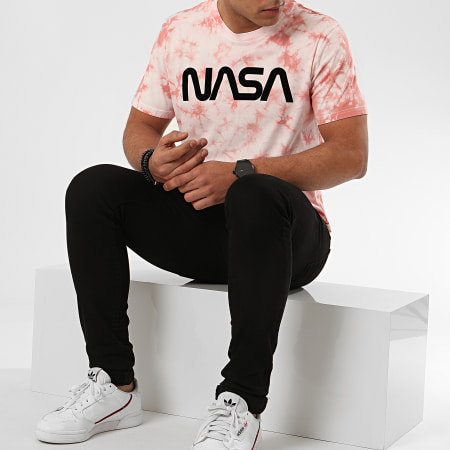 NASA - Tee Shirt Worm Logo Tye Die Rose