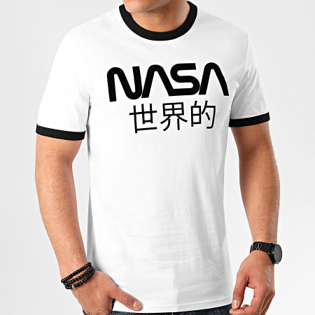 NASA - Tee Shirt Ringer Japan Bianco Nero