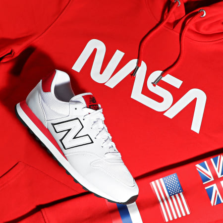 NASA - Sweat Capuche Flags Rouge Blanc