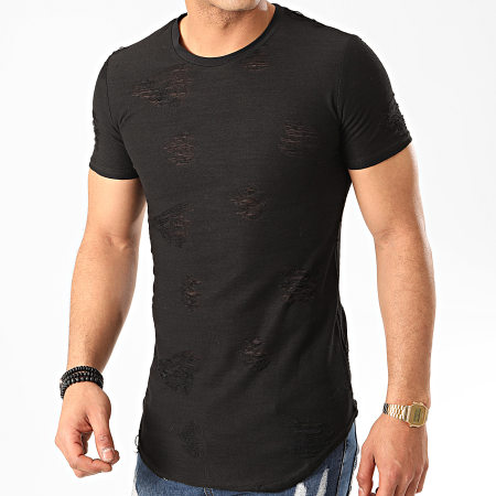 John H - Tee Shirt Oversize T2071 Noir