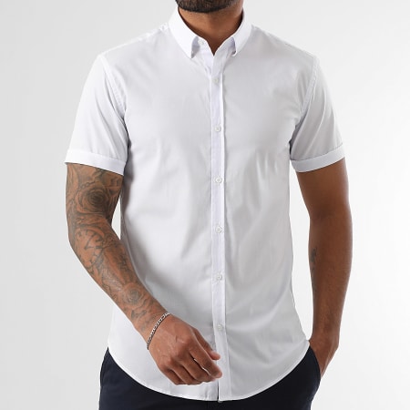 LBO - Chemise Manches Courtes Slim Fit 972 Blanc