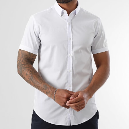 LBO - Chemise Manches Courtes Slim Fit 972 Blanc