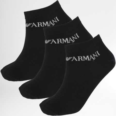 Emporio Armani - Lot De 3 Paires De Chaussettes Calza 300008-0P254 Noir