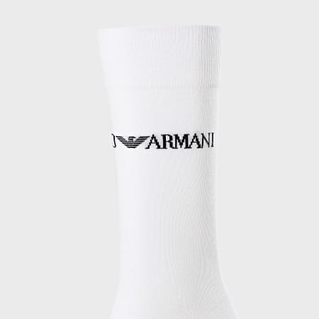 Emporio Armani - Lot De 3 Chaussettes Calza 302402-0P254 Blanc Noir Bleu Marine