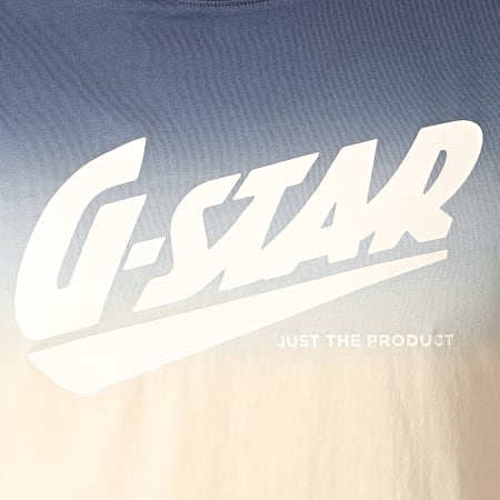 G-Star - Tee Shirt Dégradé D16424-2653 Bleu Beige