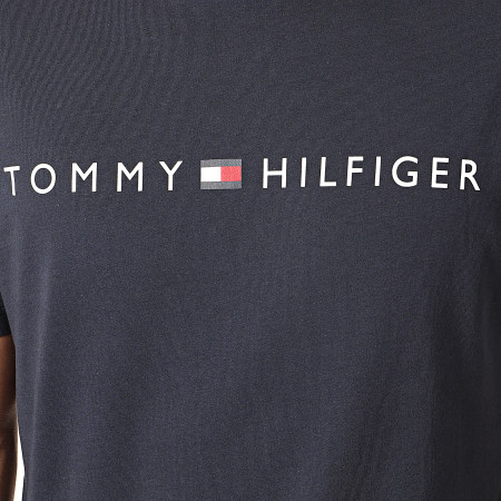 Tommy Hilfiger - Ensemble Tee Shirt Short Jogging Jersey 1794 Bleu Marine Orange