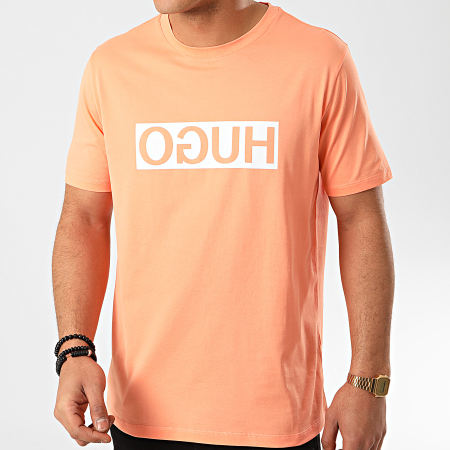 HUGO - Tee Shirt Reverse Logo 50425766 Orange Corail
