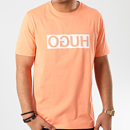 HUGO - Tee Shirt Reverse Logo 50425766 Orange Corail