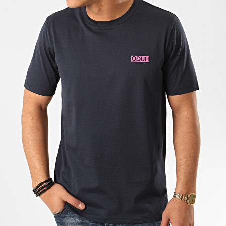 HUGO - Tee Shirt Reverse Logo 50425768 Bleu Marine