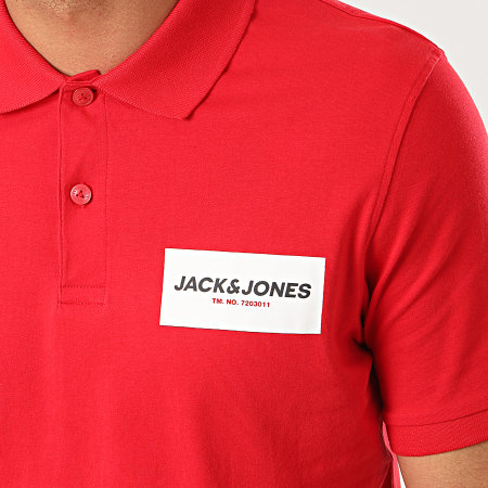Jack And Jones - Polo Manches Courtes Waka Rouge