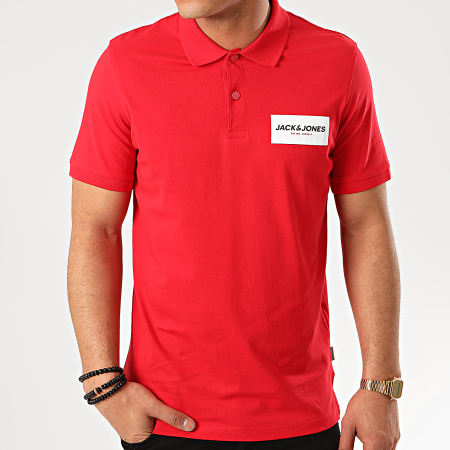 Jack And Jones - Polo Manches Courtes Waka Rouge