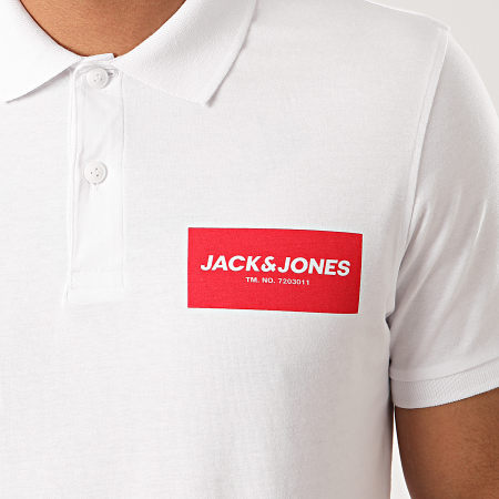 Jack And Jones - Polo Manches Courtes Waka Blanc