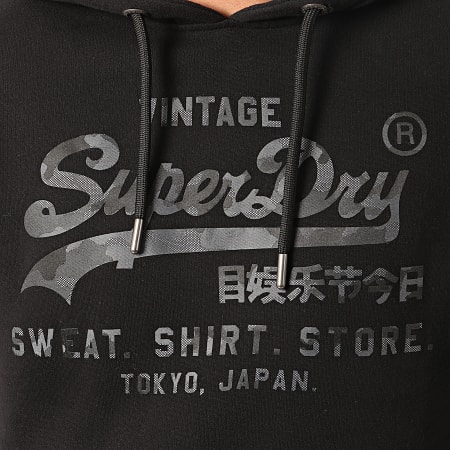 Superdry - Sweat Capuche Camouflage Shop Bonded M2010104A Noir