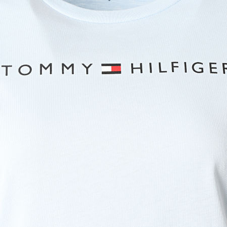 Tommy Hilfiger - Robe Tee Shirt Femme RN Half Sleeve 1639 Bleu Ciel