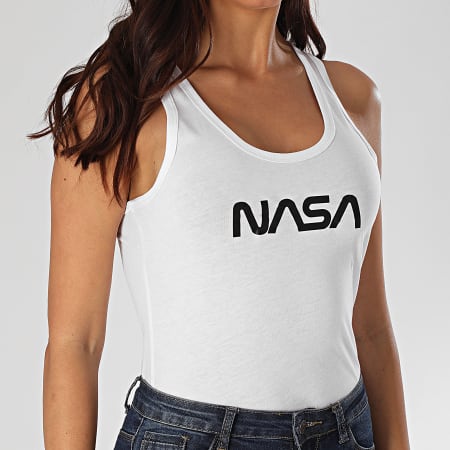 NASA - Débardeur Femme Worm Logo Blanc