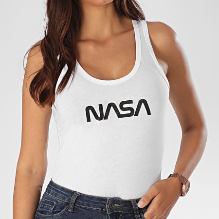 NASA - Débardeur Femme Worm Logo Blanc