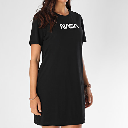 NASA - Camiseta Vestido Mujer Gusano Logo Negro