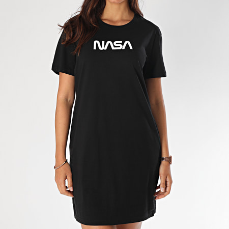 NASA - Vestito donna Tee Shirt Worm Logo Nero