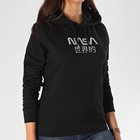 NASA - Sweat Capuche Femme Japan Reflective Noir