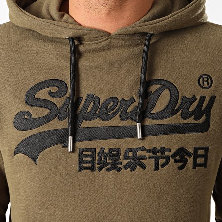 Superdry - Sweat Capuche Embroidery M2010111A Vert Kaki