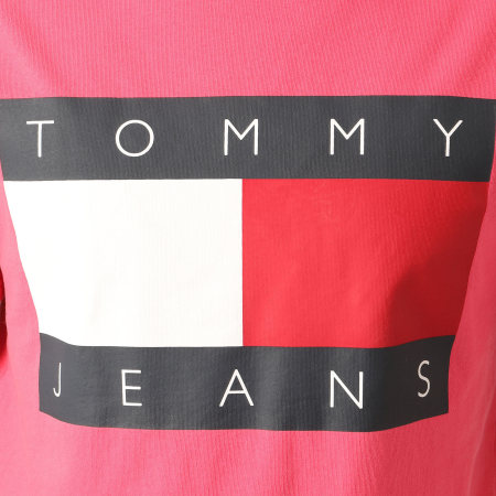 Tommy Jeans - Tee Shirt Tommy Flag 7009 Rose