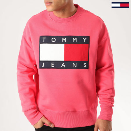 Tommy Jeans - Sweat Crewneck Tommy Flag 7201 Rose