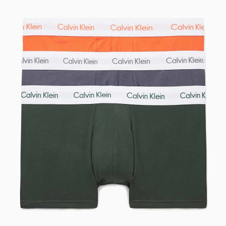 Calvin Klein - Lot De 3 Boxers 2664G Orange Gris Vert