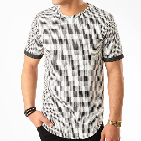 Frilivin - Tee Shirt Oversize 13882 Ecru Noir