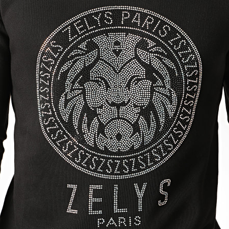 Zelys Paris - Sweat Crewneck A Strass Odiego Noir