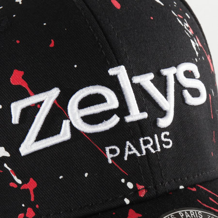 Zelys Paris - Casquette Speckle Noir Rouge
