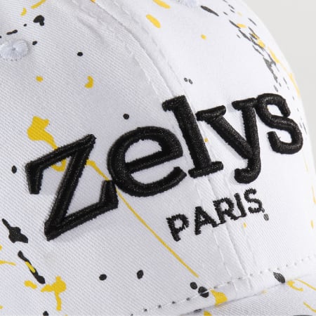 Zelys Paris - Casquette Speckle Blanc Jaune