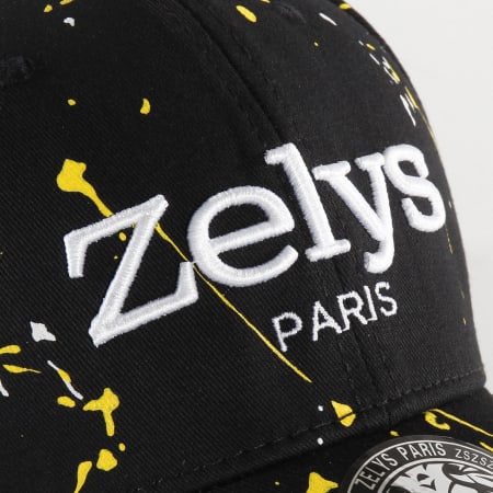 Zelys Paris - Casquette Speckle Noir Jaune
