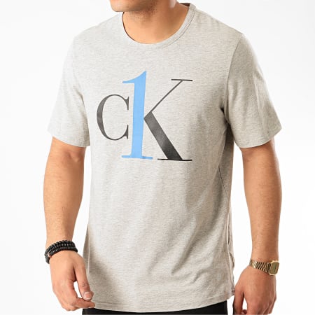 Calvin Klein - Tee Shirt Crew Neck 1903E Gris Chiné