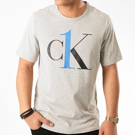 Calvin Klein - Tee Shirt Crew Neck 1903E Gris Chiné