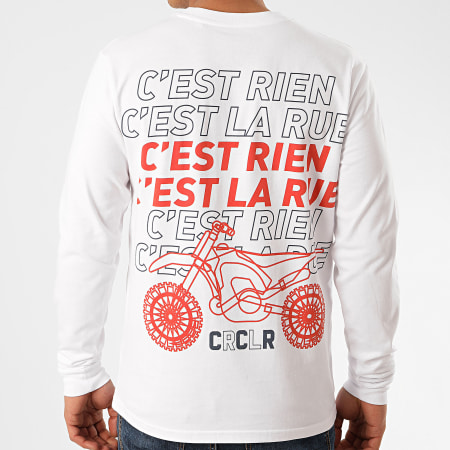 C'est Rien C'est La Rue - Tee Shirt Manches Longues Dirt Bike Blanc
