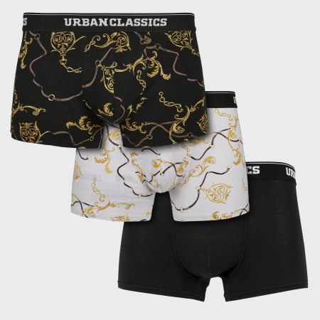Urban Classics - Lot De 3 Boxers TB3172 Noir Blanc