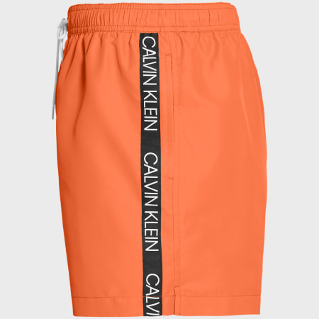 Calvin Klein - Short De Bain A Bandes Medium Drawstring 0434 Orange
