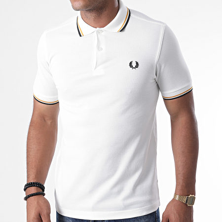 Fred Perry - Polo Manches Courtes Twin Tipped M3600 Blanc