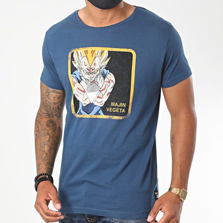 Capslab - Tee Shirt Majin Vegeta Bleu Marine