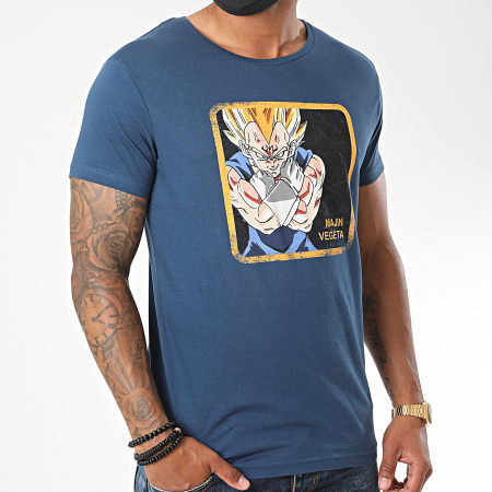 Capslab - Tee Shirt Majin Vegeta Bleu Marine