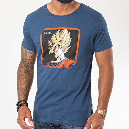 Capslab - Tee Shirt Goku Bleu Marine