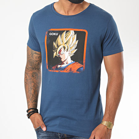 Capslab - Tee Shirt Goku Bleu Marine
