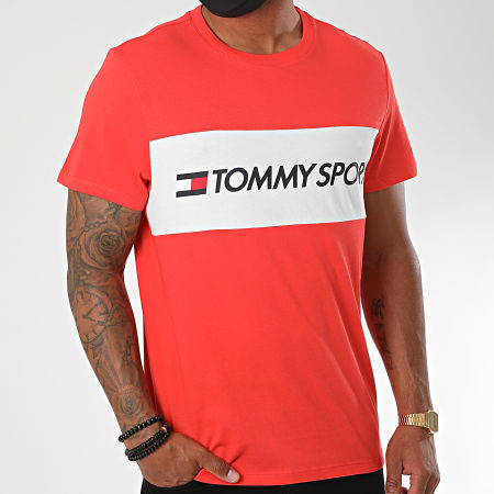 Tommy Hilfiger - Tee Shirt Color Block 0375 Corail
