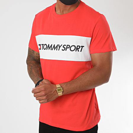 Tommy Hilfiger - Tee Shirt Color Block 0375 Corail