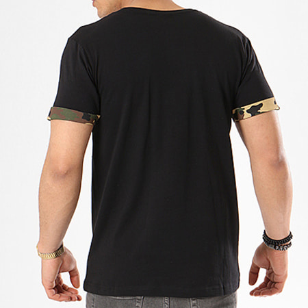 Urban Classics - Camiseta Bolsillo TB1373 Camuflaje Negro