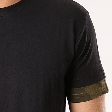 Urban Classics - Tee Shirt Oversize TB1863 Noir Camo Vert Kaki