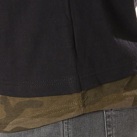 Urban Classics - Tee Shirt Oversize TB1863 Noir Camo Vert Kaki